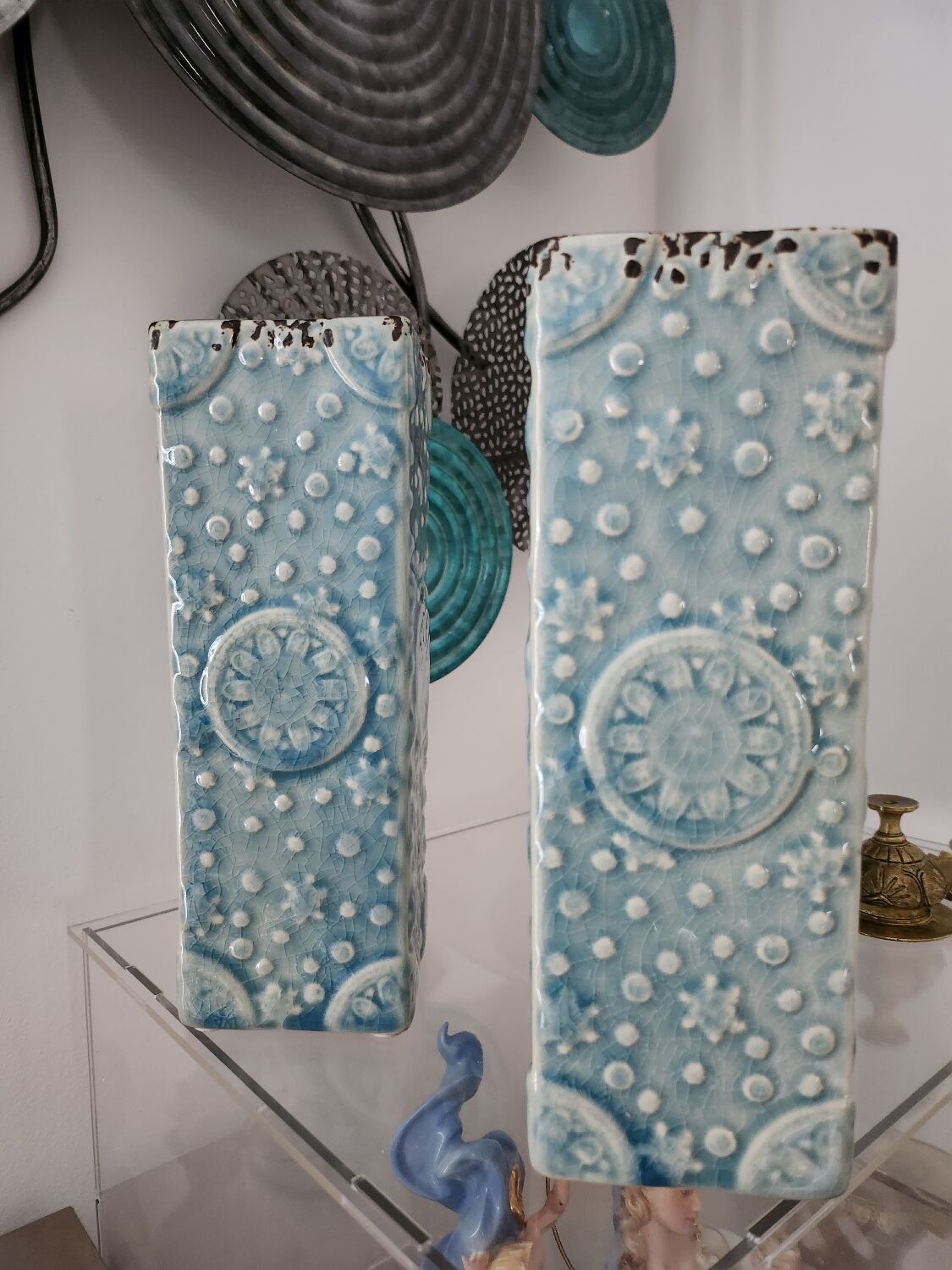 Glazed ceramic vases