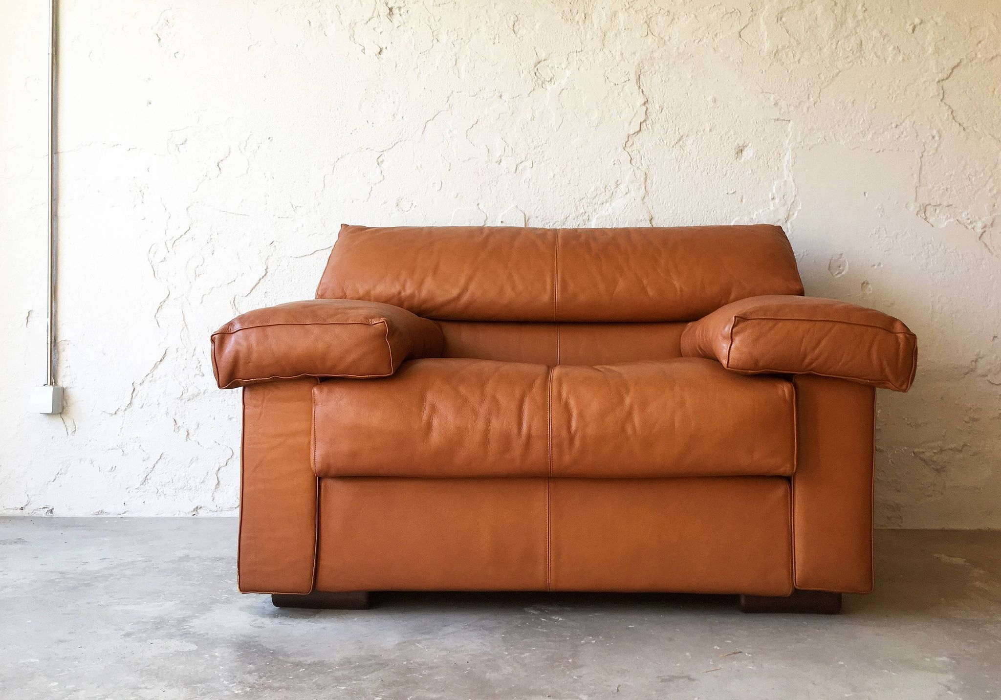 Leather armchair designed by Afra and Tobia Scarpa for B&B Italy, 1970s