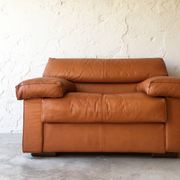 Leather armchair designed by Afra and Tobia Scarpa for B&B Italy, 1970s