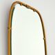 Superb free-form mirror in solid brass from the 50s/60s vintage.