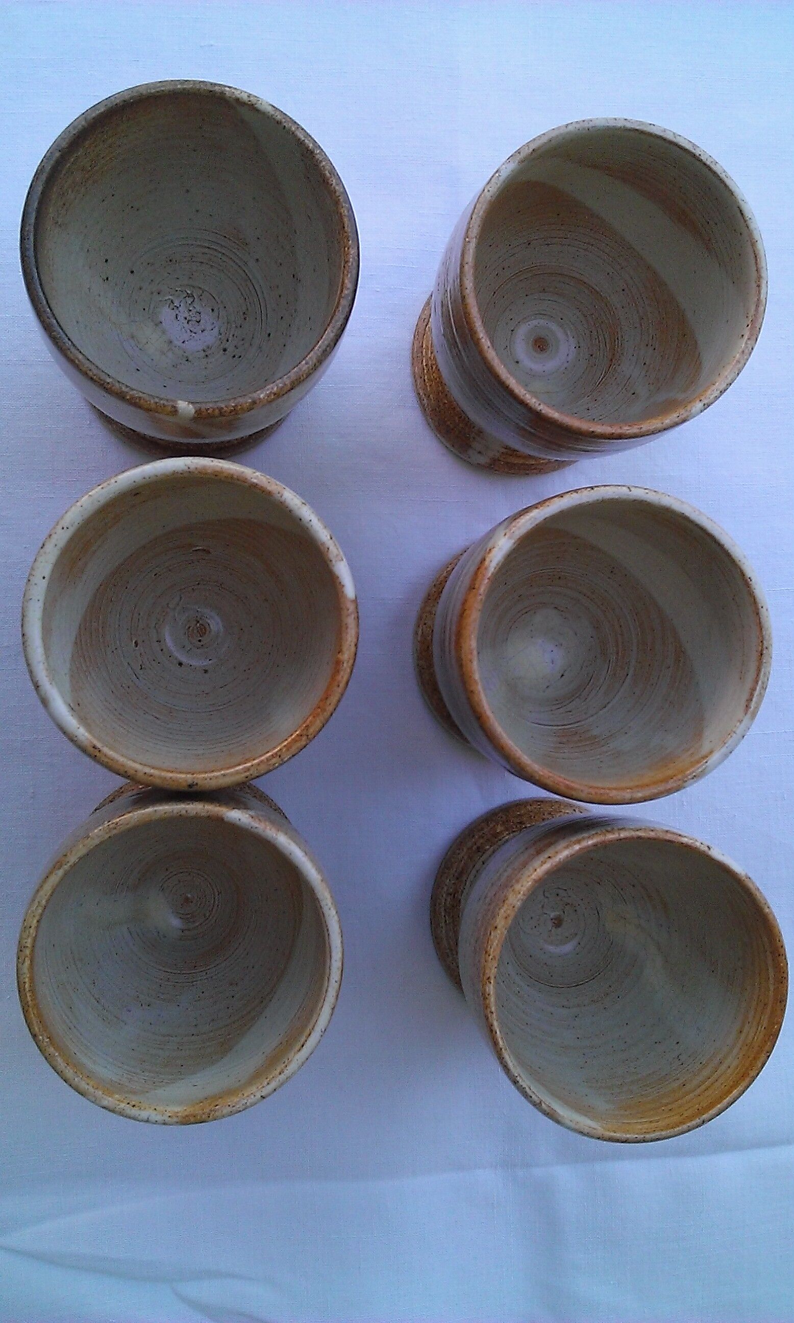 6 tasses café en terre cuite