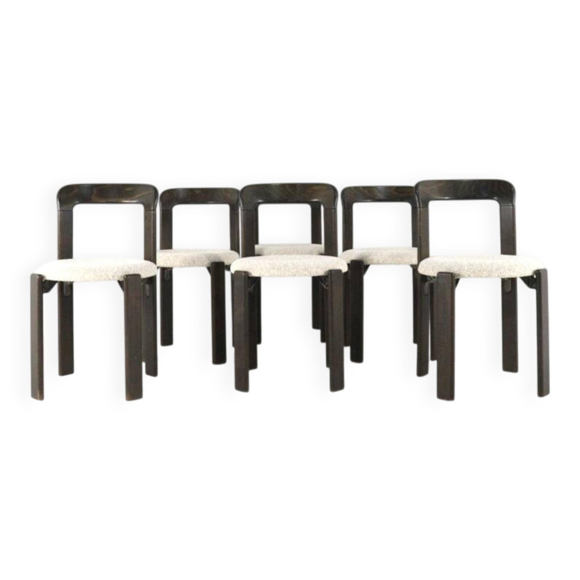 Set of 6 Bruno Rey chairs for Kusch & Co model 3300 - new upholstery.