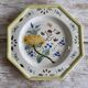 Antique plate with hand-painted floral decoration - Farandol - 29 cm - Green