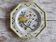 Antique plate with hand-painted floral decoration - Farandol - 29 cm - Green