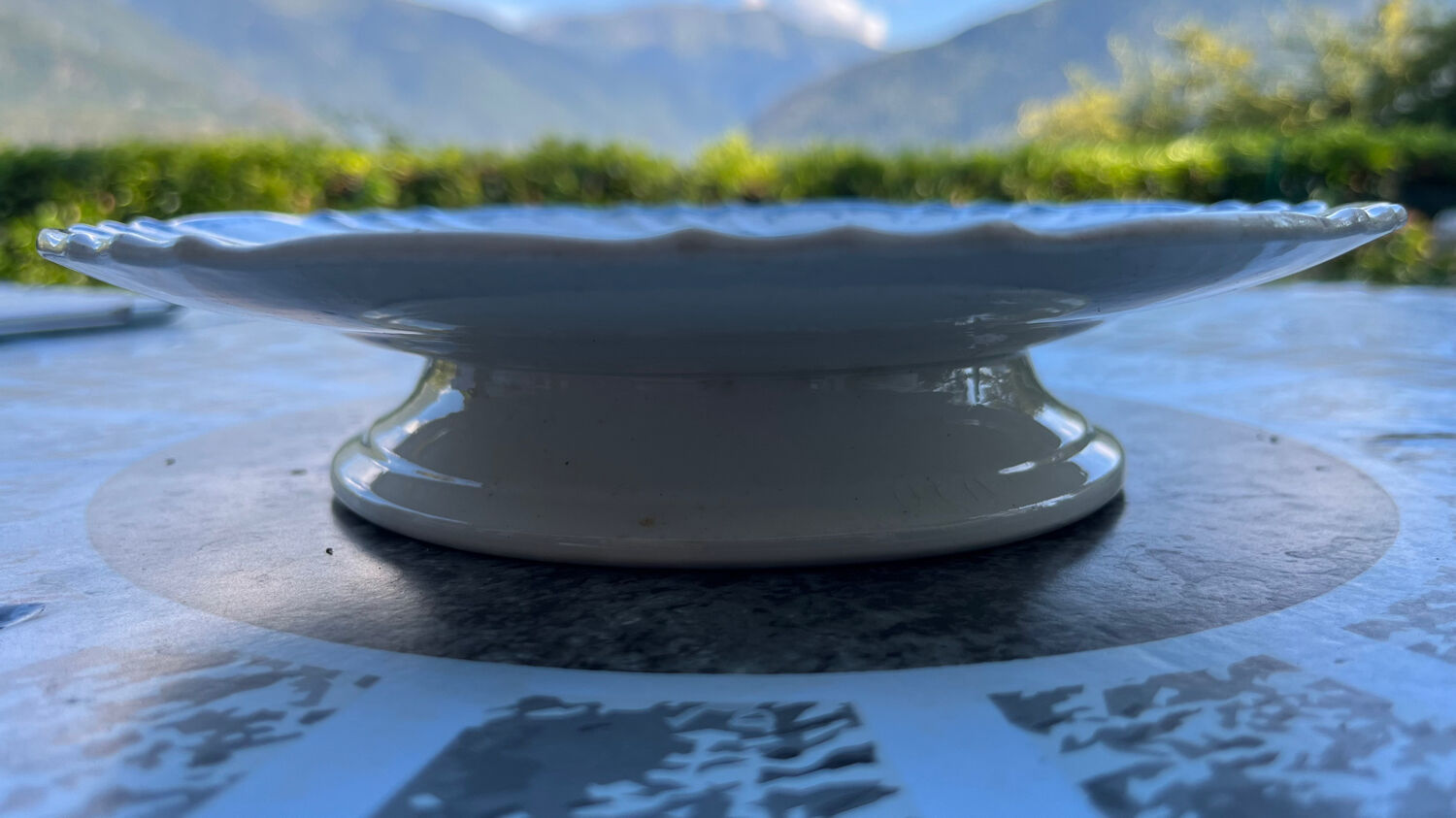 Vintage Longwy earthenware shower bowl