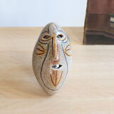 Ceramic wall mask Mayan mask from Accolay, 60s