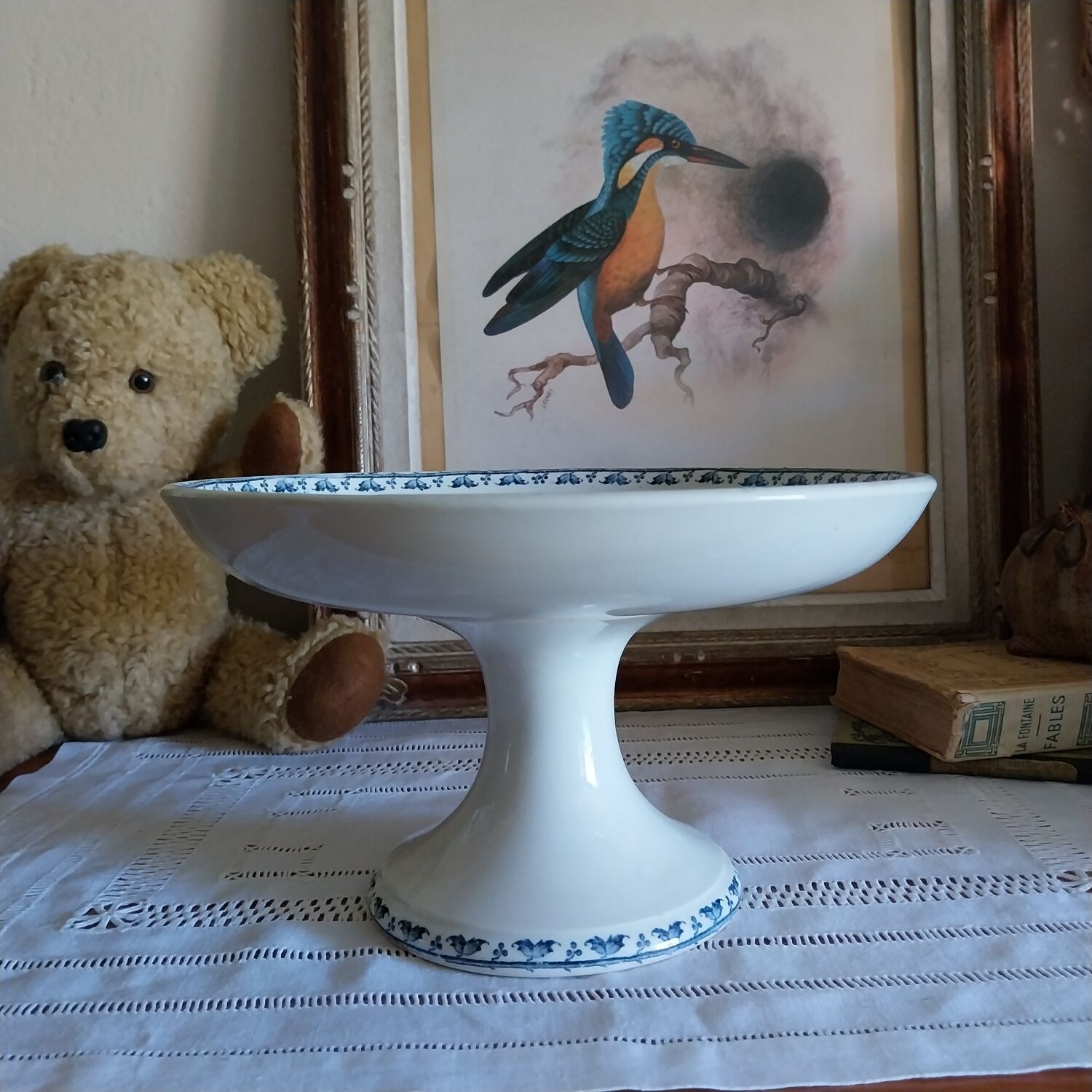 Iron earth compotier Sarreguemines model Carmen