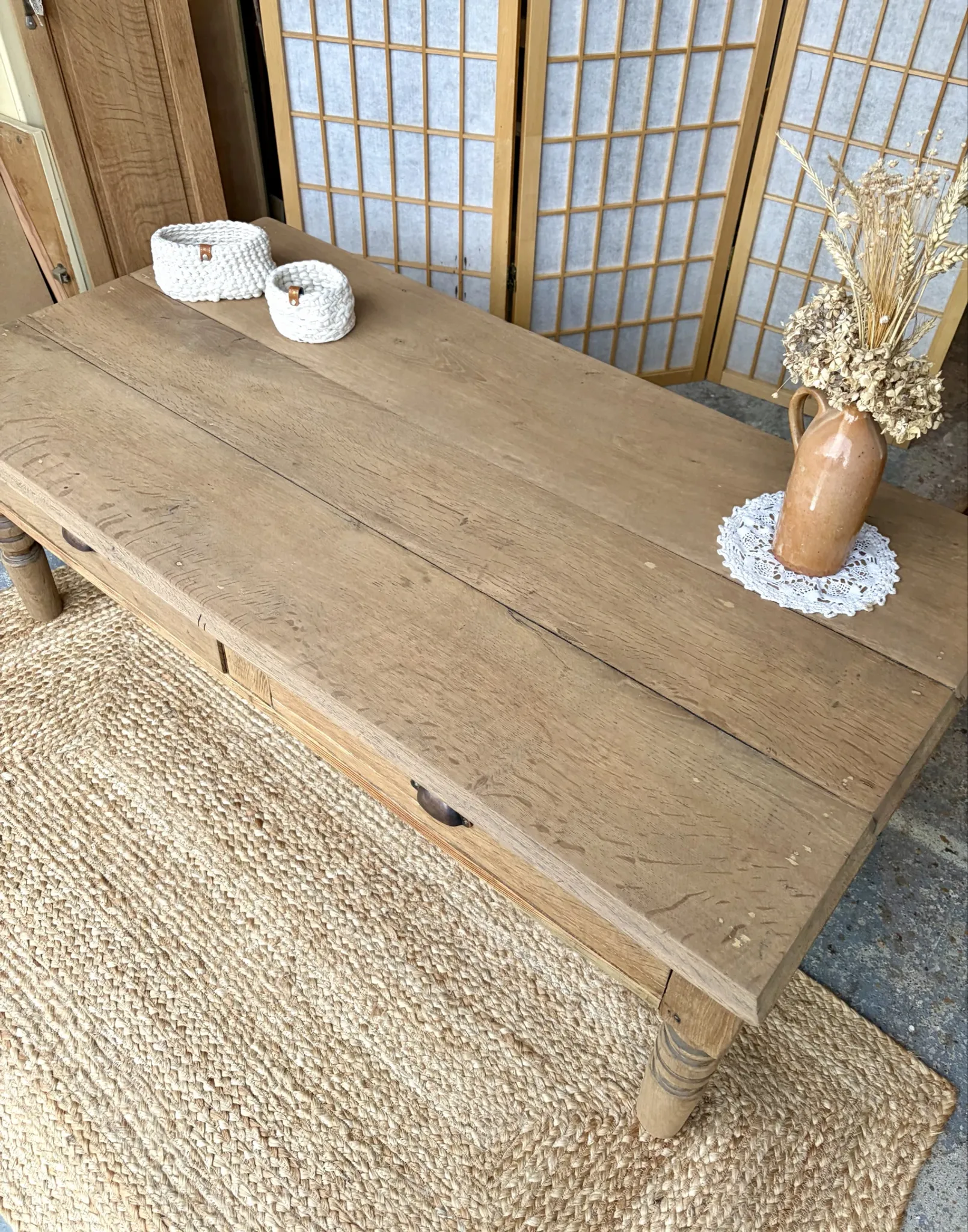 Table basse en chêne 