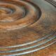 Low tripod stool in vintage turned solid wood
