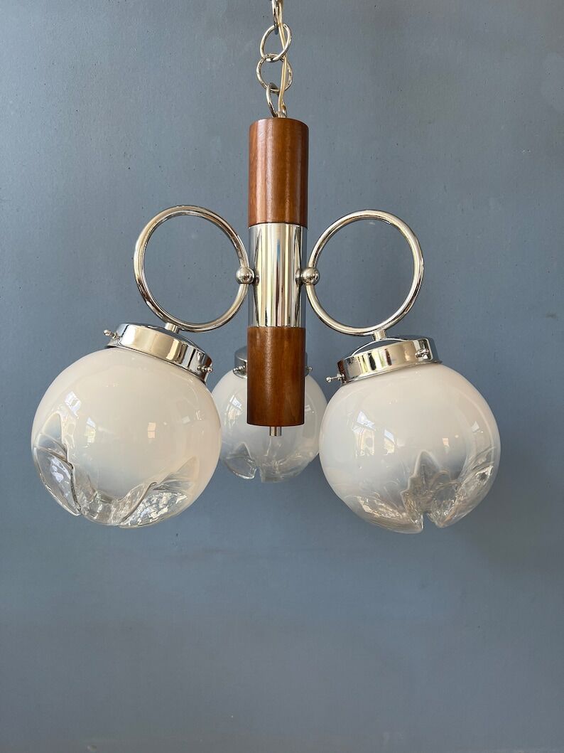Suspension murano blanche