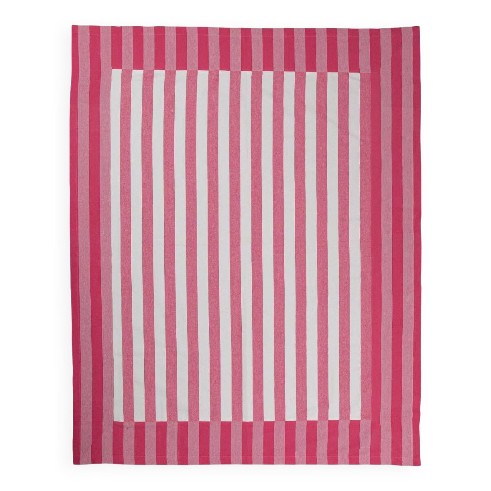 Pink striped tablecloth: 200cm x 160cm