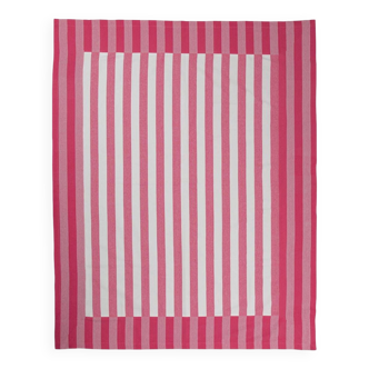 Pink striped tablecloth: 200cm x 160cm