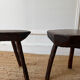 Paire de tabourets brutalistes 1950