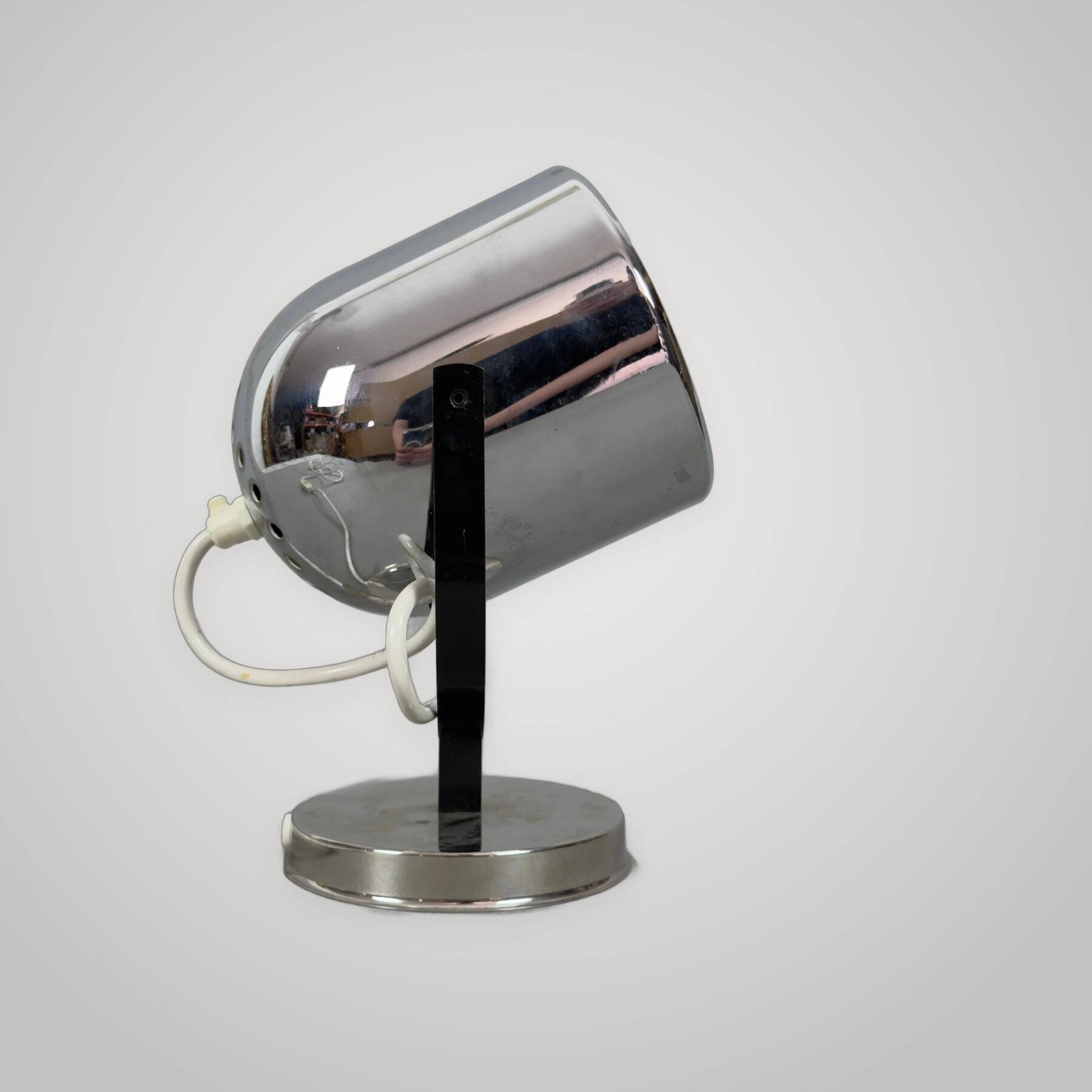 Reggiani Orb Table Lamp Metal Eye Modern Design Vintage 1970s
