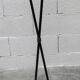 Arlus floor lamp with tripod base and 2 ribbed glass lamps 1950