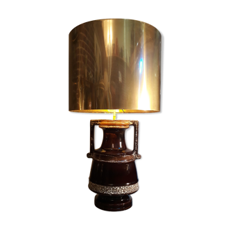 1970s amphora lamp lamp with brass lampshade