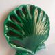 Small vintage old green shell dish