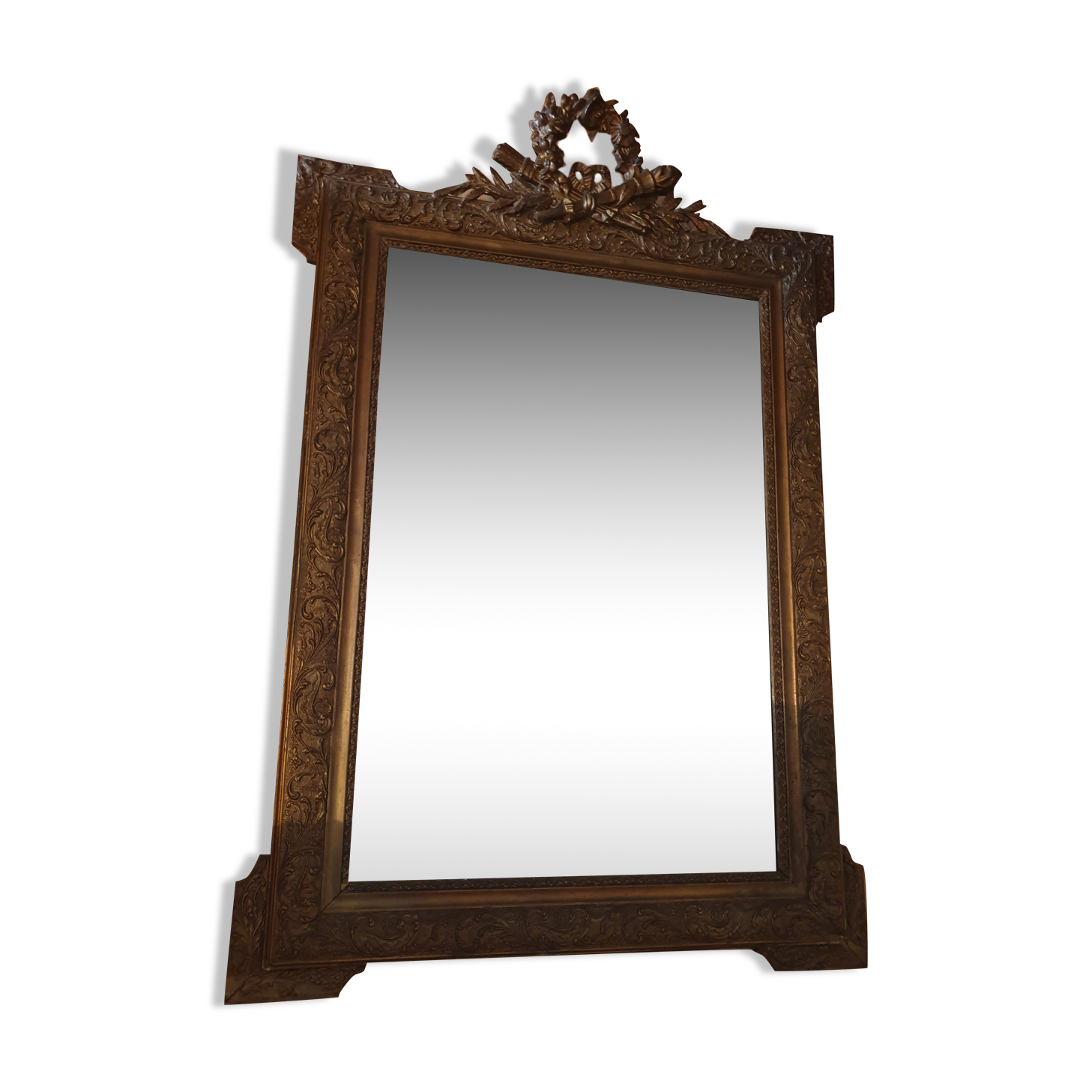 Large mirror Louis XV style of the nineteenth century
