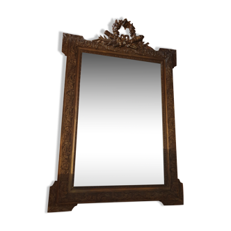 Large mirror Louis XV style of the nineteenth century