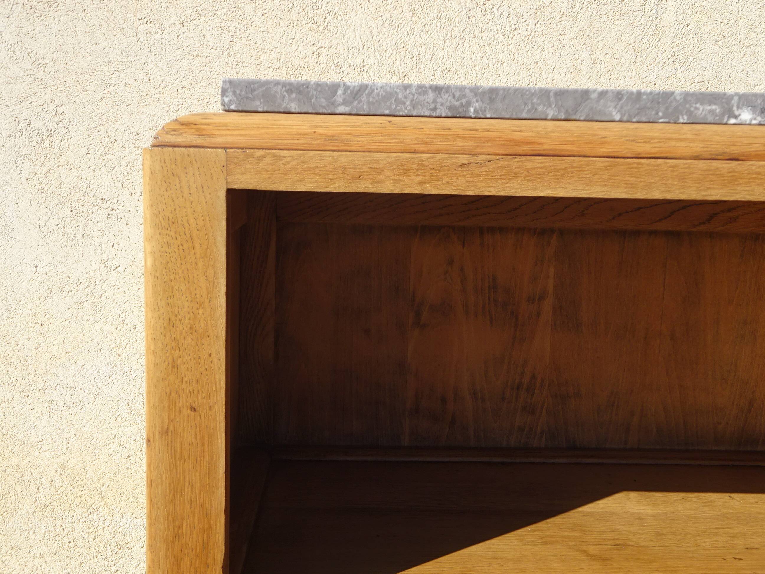 Art Deco bedside table in oak, restored