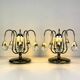 Vintage glass ball table lamps, Italy, 1960s, set of 2