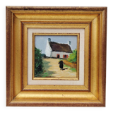 Oil on panel, Breton house, decoration
