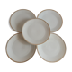 Set of 5 gold porcelain plates