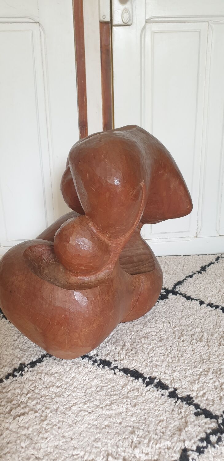 Abstract wooden sculpture