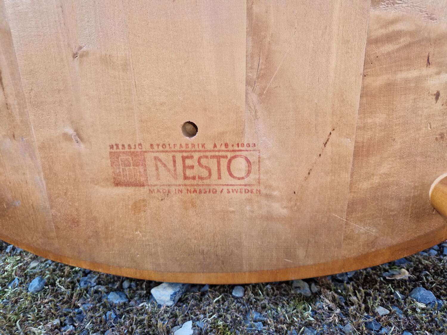 Pair of solid wood chairs 1963 by Nesto Sweden