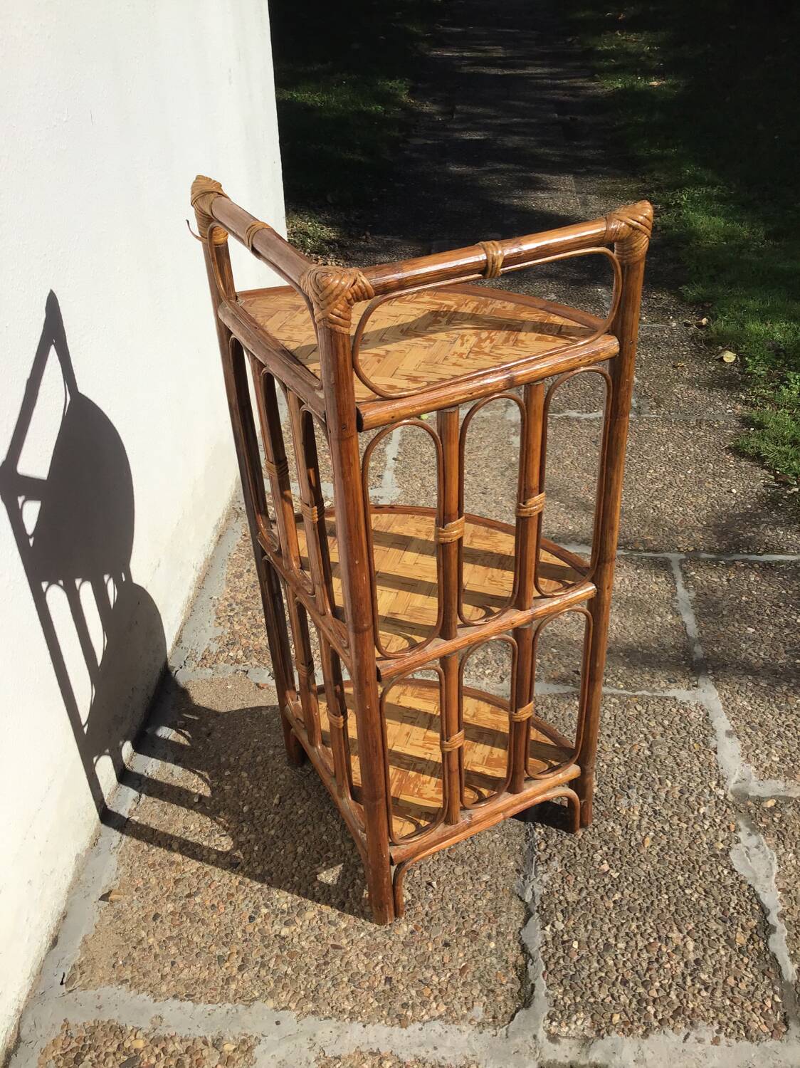 Rattan corner unit