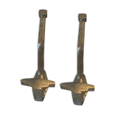 Pair of metal art deco patères