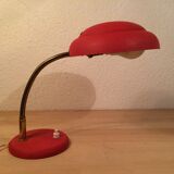 Vintage 50s red flexible desk lamp