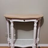 Console demi-lune de style Shabby