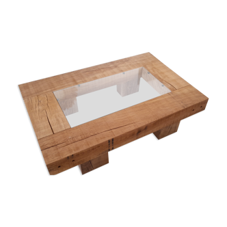 Handcrafted solid oak coffee table