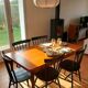 Large extendable designer dining table (seats 6 to 10), vintage, from the end of the 60s