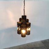 Brutalist Mid-Century Metal Pendant