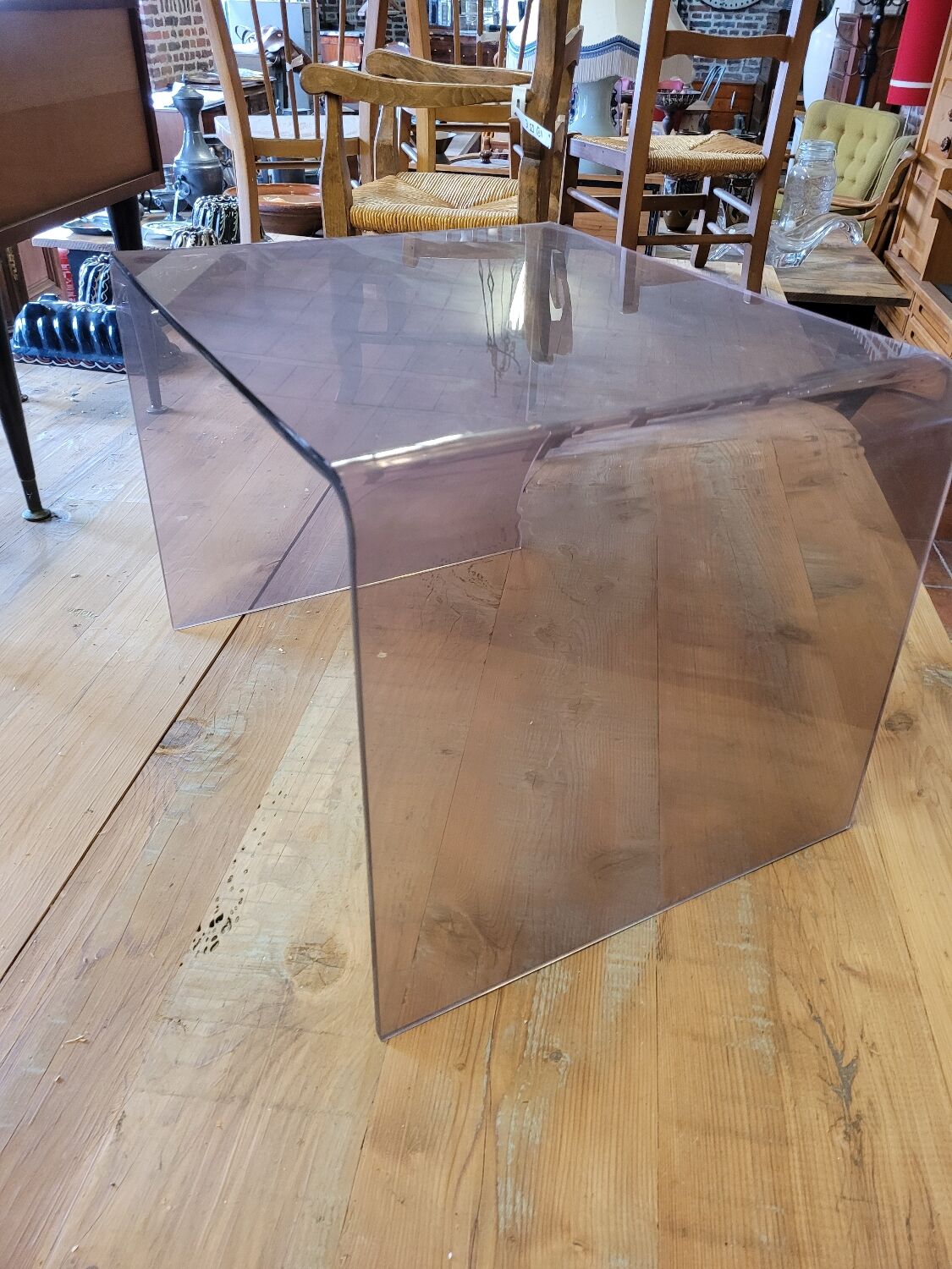 Plexiglas sofa end from the 70s
