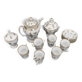 Limoges porcelain tea/coffee service – Maison Giraud, gold decoration – X