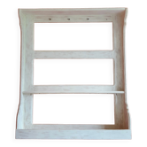 shelf / wall cabinet in wooden sandblasted effect old early twentieth century