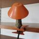 Lampe pince " champignon " orange années 60 70