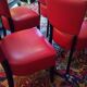 4 red chairs