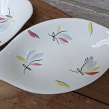 Lot of 2 old ceramic dishes Firminy Salins France