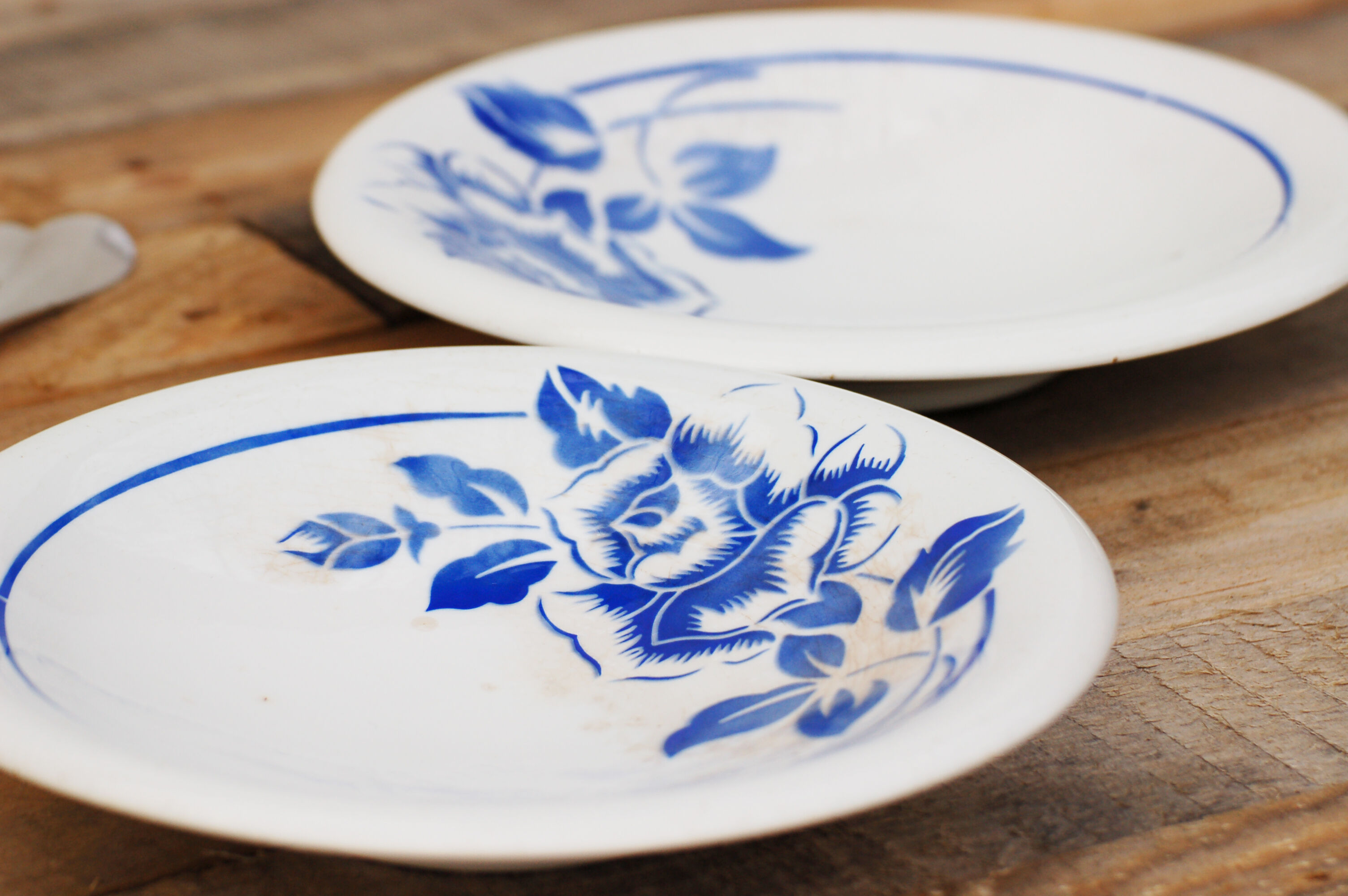 Lot of two soup plates Digoin