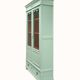 Vitrine à porte vitrée vert menthe de style Louis XVI