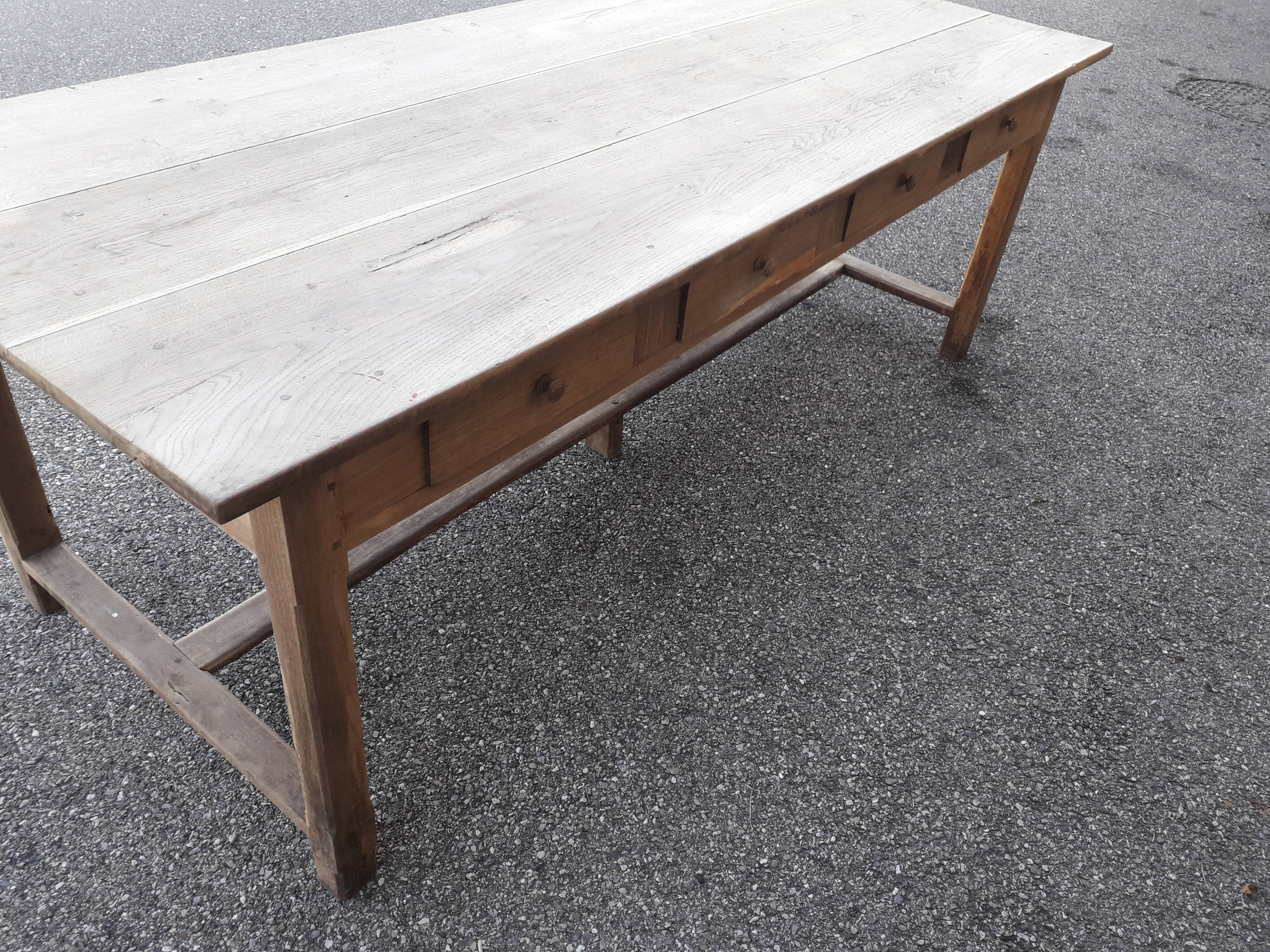 214 cm drawer farm table