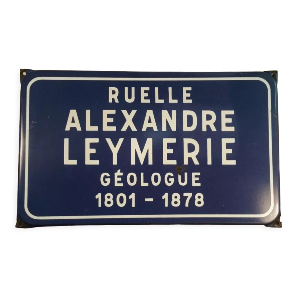 Plaque émaillée plaque de rue Selency
