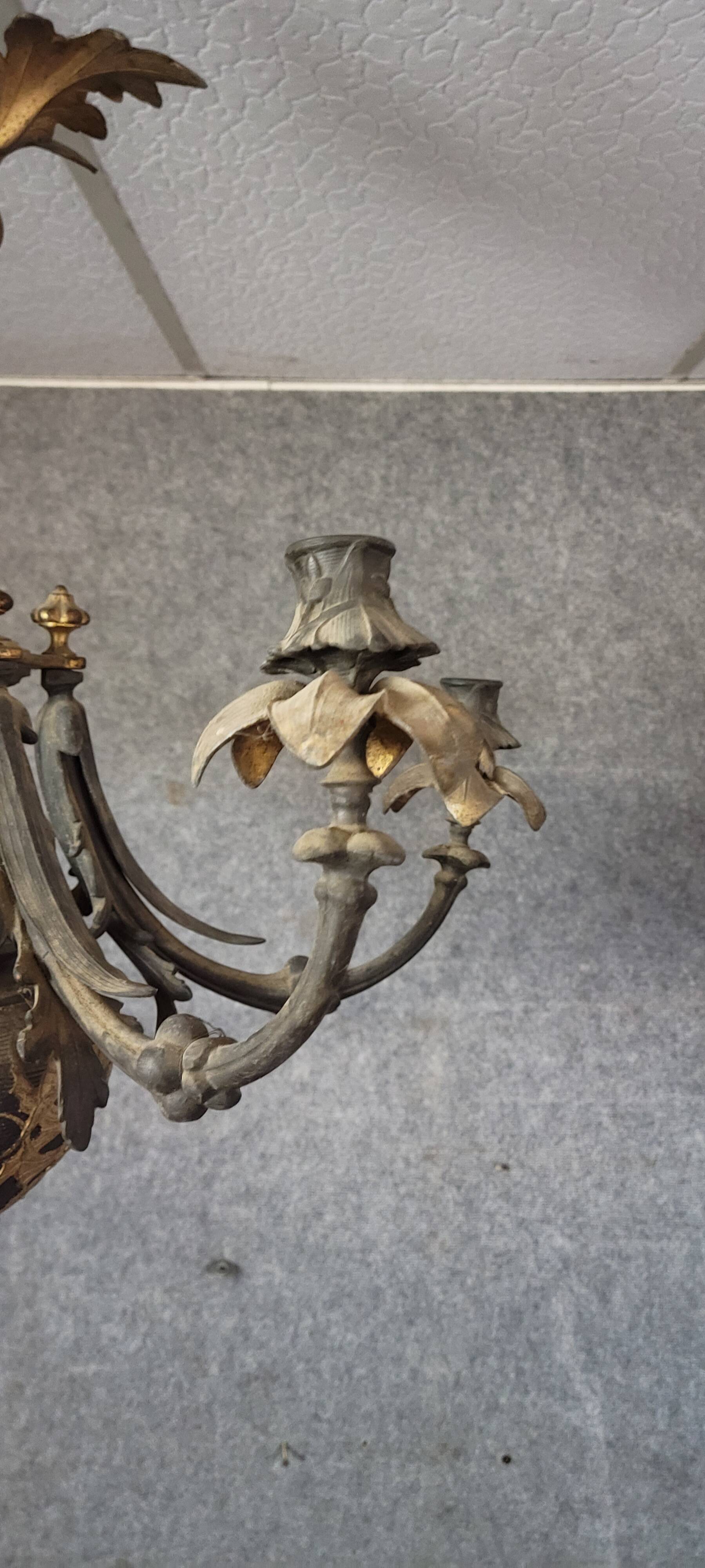 antique chandelier from the time of Napoleon III, dating from the second half of the 19th century