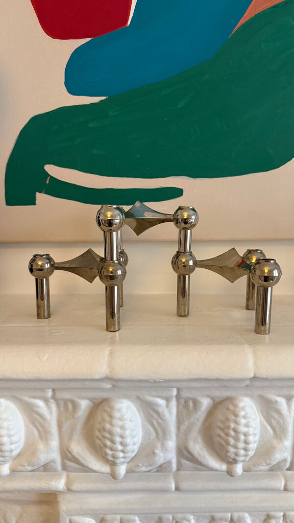 Lot de 3 bougeoirs Stoff de Nagel