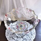 Pedestal fruit cup in blown glass