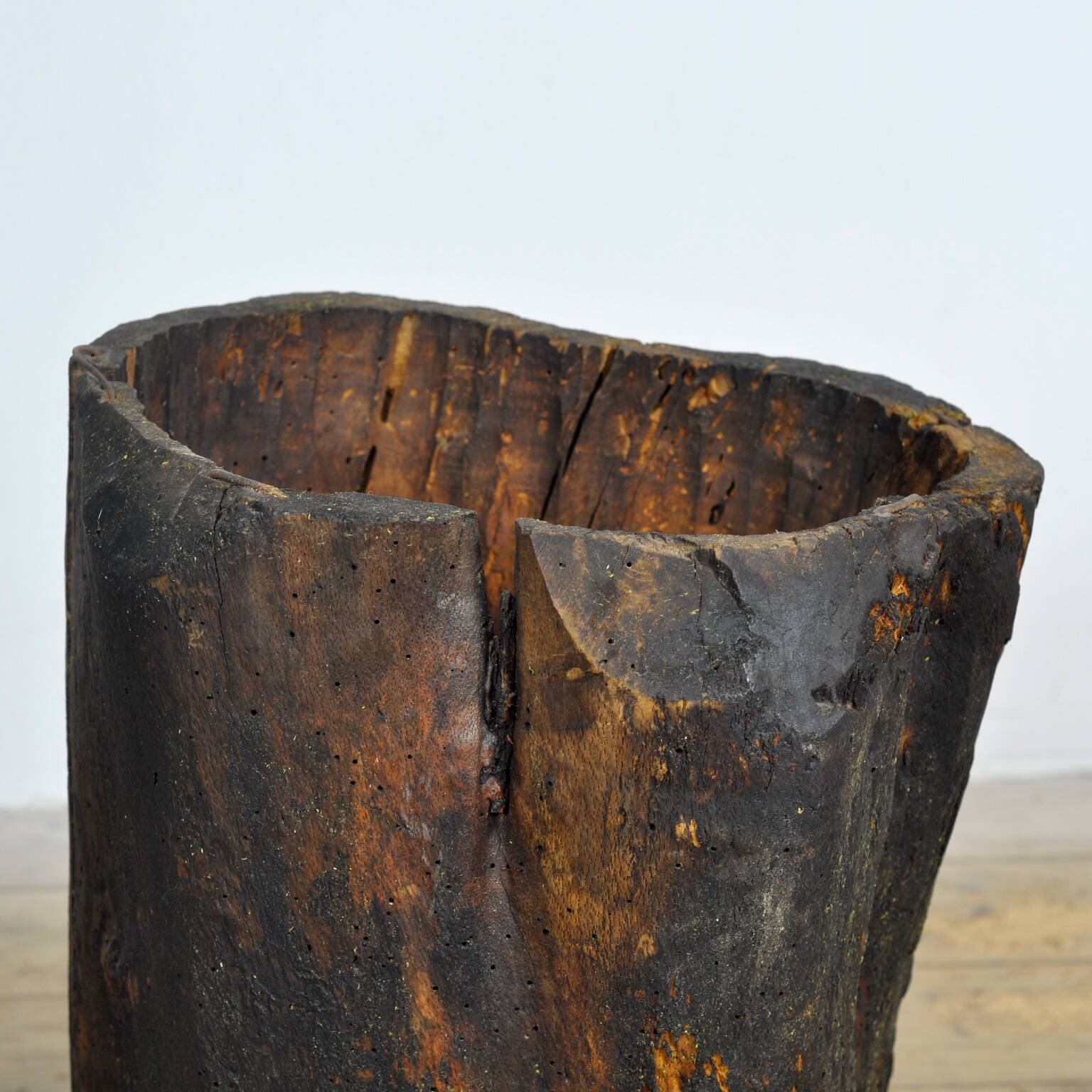 Primitive storage barrel/planter, circa 1900